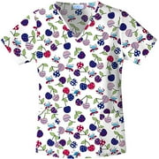 Cherries and Bumble Bees Mock Wrap Top