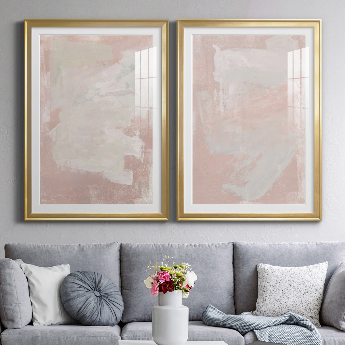 Wexford Home Hazy Summer I Premium Framed Print, 30.5" x 42.5" - Ready to Hang, Gold (Set of 2)
