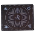 thumbnail image 1 of 2 Pcs Pastry Mat Extra Large Thick Silicone Baking Mat with Measurements Non Stick Non Pastry Rolling Mat - 50x40cm (Coffee), 1 of 8
