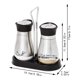 thumbnail image 3 of Botellas Dispensadoras De Acero Inoxidable Y Vidrio Con Salero Y Pimentero Con Soporte, 3 of 5