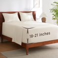 thumbnail image 1 of Juego de ropa de cama Bedsure King, 4 piezas, GentleSoft Ivory, 53 cm, ajuste, 1 of 8