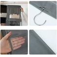 thumbnail image 3 of Hanging Handbag Organizer Non-woven Storage Holder PVC Purse Closet 6 Pocket Grey, 3 of 6