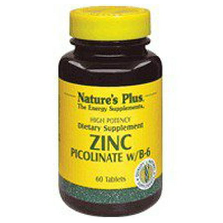 Picolinate de zinc avec de la vitamine B-6 Nature's Plus 60 onglets