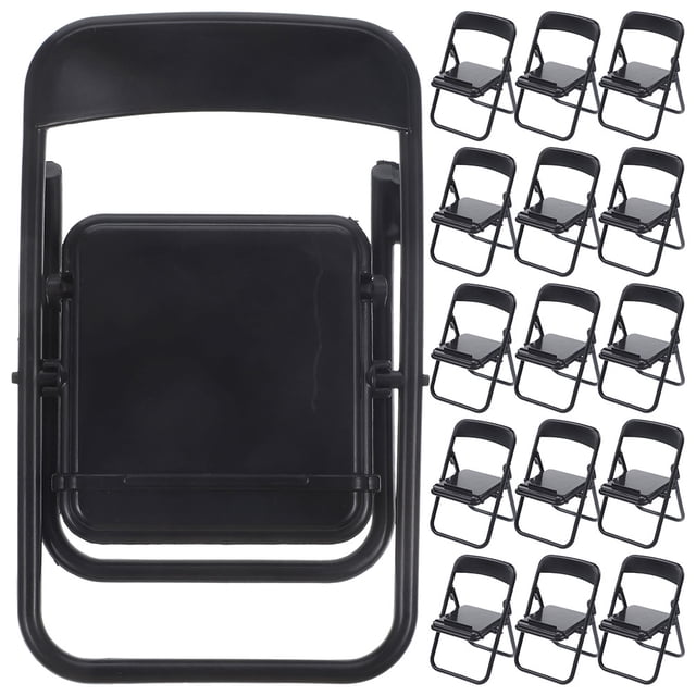 30 Pcs Modèles de Chaises Miniatures Supports de Téléphone Maison de Poupée Ornements de Chaise Pliante