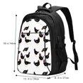 thumbnail image 5 of Balery Funny Chicken Print USB Charging Backpack for Men and Women - Water-Resistant, Anti-Theft Laptop Backpack with USB Port for Travel, Work, School, and College, 5 of 7