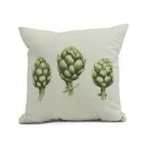 Simply Daisy, 20" x 20" Artichoke Outdoor Pillow, Off-White