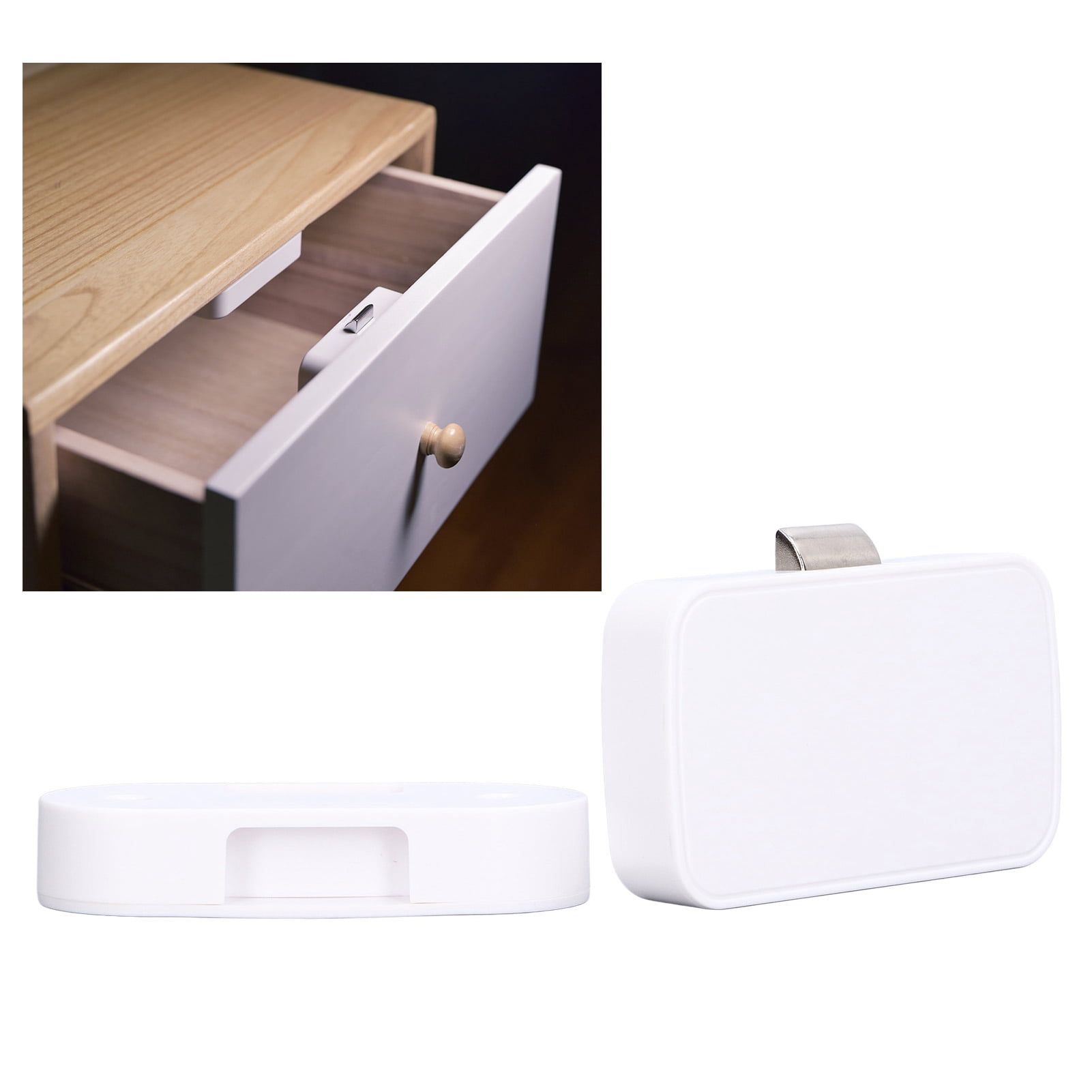 BIMZUC Intelligent Bluetooth Smart Drawer Cabinet Lock, Keyless App Control Anti-Theft Security Switch for Home Furniture, Battery Operated Electronic Lock System