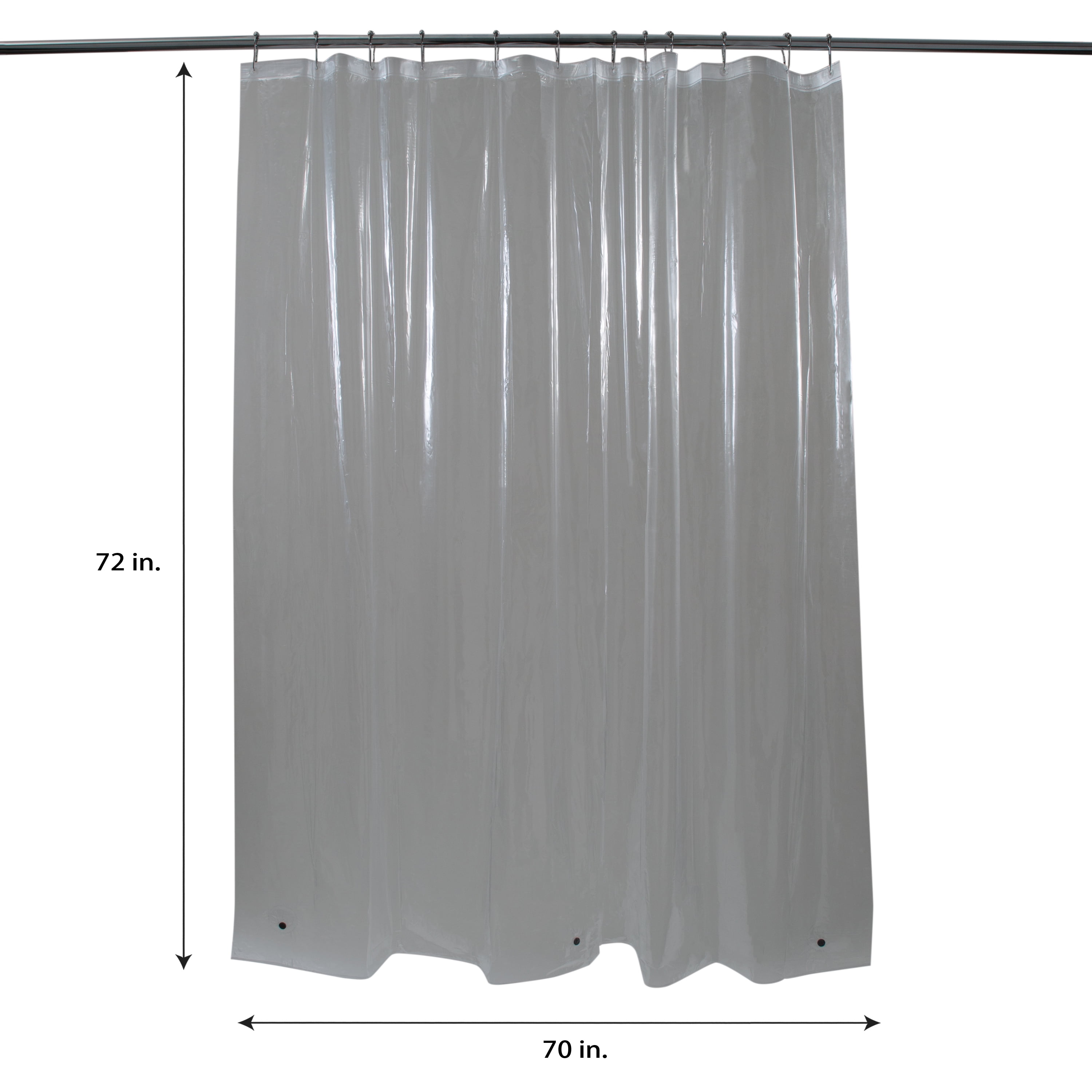 Bath Bliss PVC Shower Liner in Clear