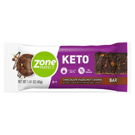 (2 pack) (2 Pack) ZonePerfect Keto Nutrition Bar Chocolate Hazelnut Brownie Bars (Pack of 5)