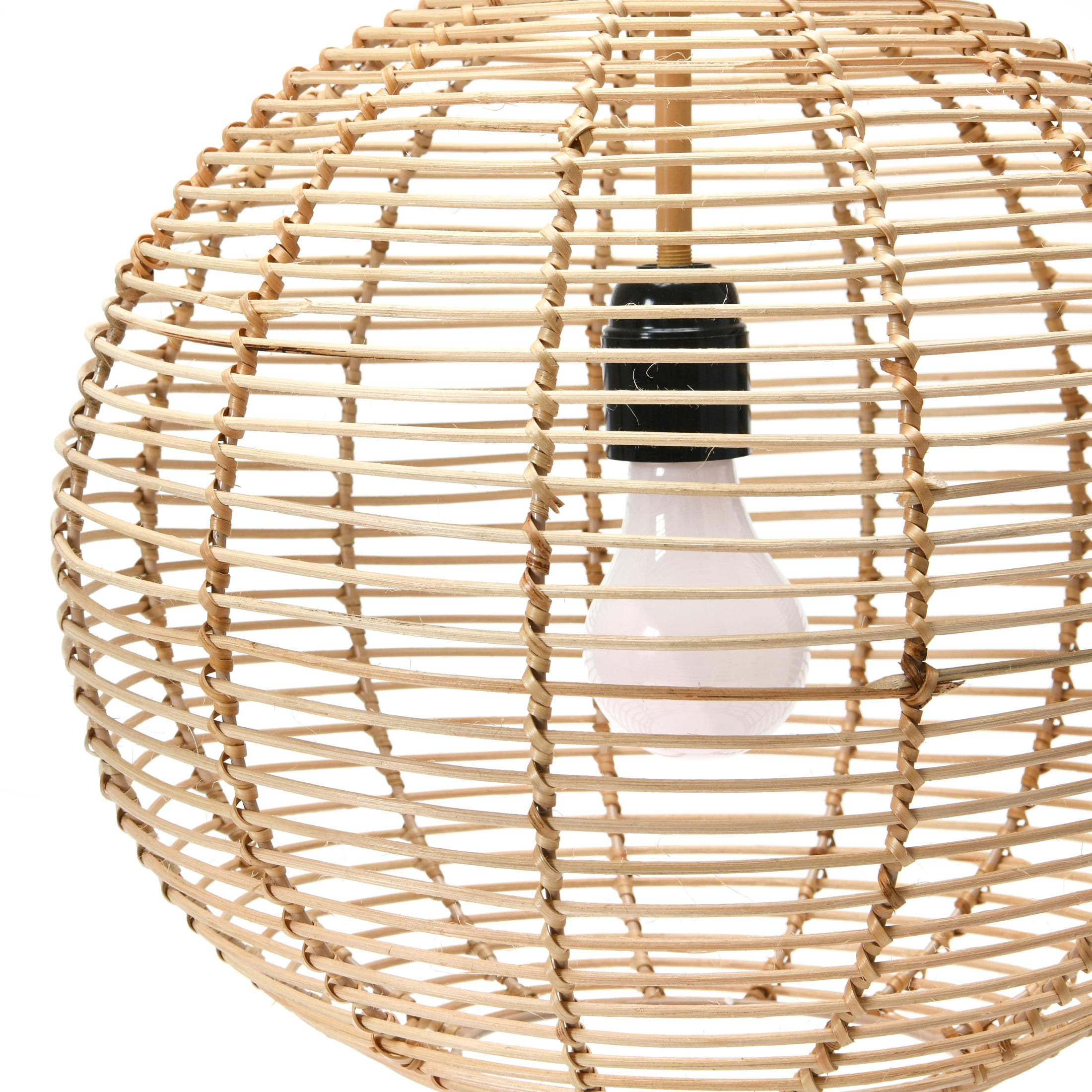 Creative Co-Op Modern Boho Hand Woven Rattan Ceiling Light, Natural