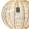 thumbnail image 3 of Creative Co-Op Modern Boho Hand Woven Rattan Ceiling Light, Natural, 3 of 7