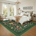 thumbnail image 6 of Garvee 5'x7' Floral Printed Area Rug Vintage Soft Rug, Washable Low Pile Rug Stain Resistant Farmhouse Indoor Carpets with Non Slip Backing for Living Room Bedroom Playroom, Green, 6 of 7
