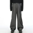 thumbnail image 5 of Zylarhe Casual Pants for Men Men's Casual Loose Fit Gray Straight Leg Suit Trousers For Spring And Autumn Comfortable Long Pants Pole Sweat Pants, 5 of 9