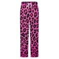thumbnail image 5 of Leopard Neon Pink Winter Female Pants Flannel High Waist Women Pants Lady Warm Straight Leg Plush Trousers, 5 of 7