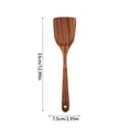 thumbnail image 3 of Precio reducido por tiempo limitado!Juego de utensilios de cocina de teca natural - Cuchara de cocina de agarre cómodo, cuchara de madera para, 3 of 8