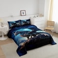 thumbnail image 2 of Magic Dragon Bedding Set Twin Magical Dinosaur Comforter Set Bed, 3D Pterosaur Duvet Insert Blue Galaxy Bedding Comforters & Sets, Starry Sky Quilt Set for All Seasons 2pcs, 2 of 5