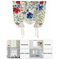 thumbnail image 6 of 4th of July Tie Up Curtains for Window, Thermal Insulated Balloon Shade Adjustable Rod Pocket Curtains Valance Panels for Kitchen Bathroom Cafe 34 x 45 Blue Red Spring Floral Rustic Independence Day, 6 of 6