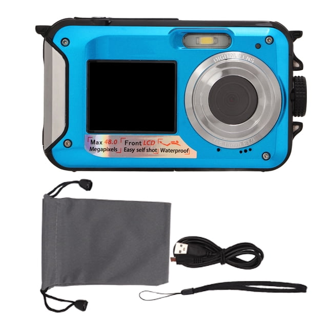 Cámara digital impermeable Jadeshay Full HD 2.7K 48MP con pantallas dobles