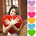 thumbnail image 3 of Lssam Heart Shaped Pillow - Ultra Plush Velvet Cover Soft Throw Cushion - Perfect Valentine's Day Decorative Gift for Sofa Bed Living Room or Office Chair - 7.87 Inch Cozy Accent Pillow, 3 of 9