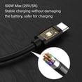 thumbnail image 4 of 2. 100W Fast-Charging USB C Laptop Cable with 4 Connectors, PVC Design & Portable Strap for Various Notebooks, 4 of 9