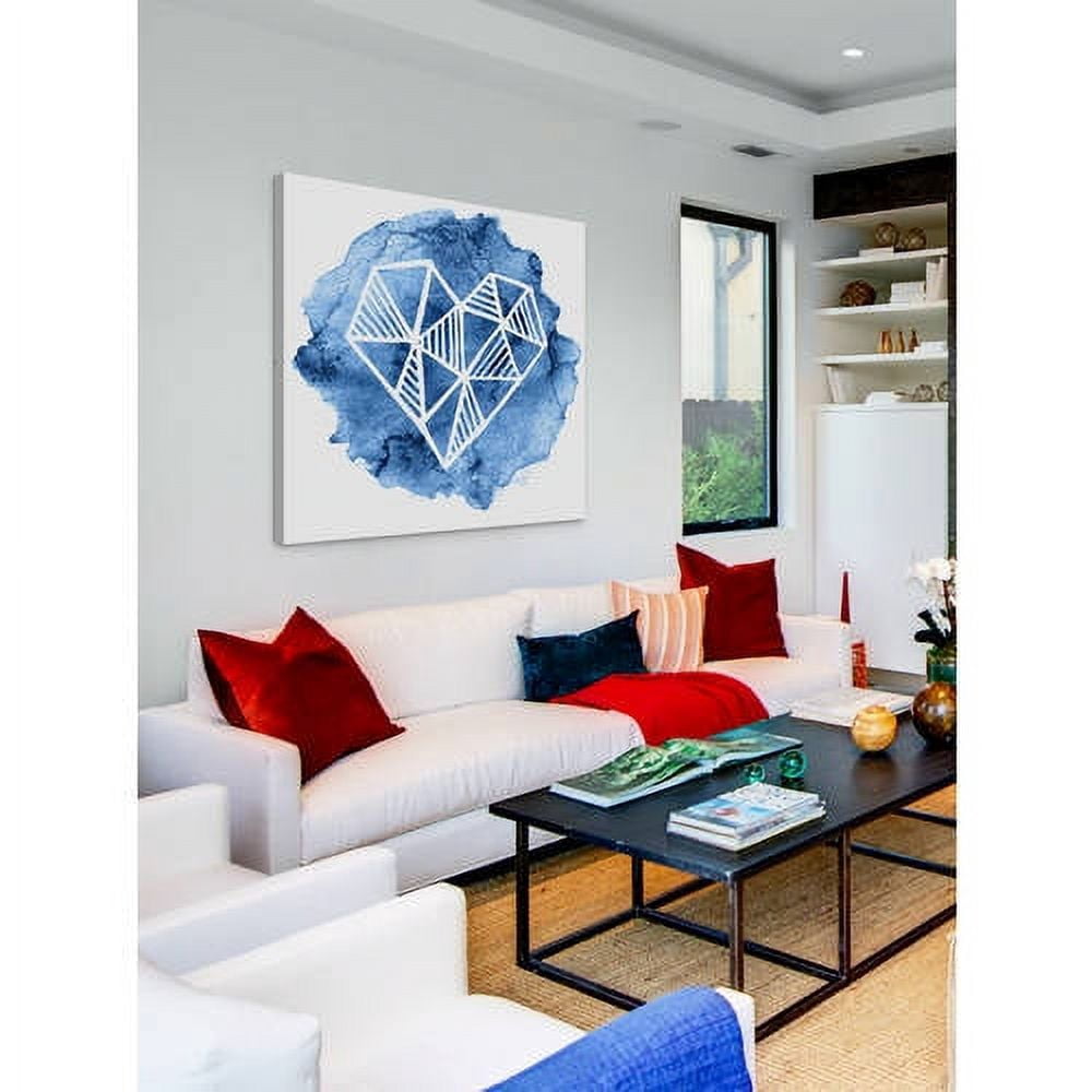 "Triangle Heart" Painting Print on Wrapped Canvas