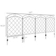 thumbnail image 3 of Outsunny 4-Pack Steel Garden Fence Panels, 11.4' L x 43" H Rust-Resistant Decorative Border for Yard Protection, Animal Barrier, Flower Bed Edging, Patio and Landscape Design, 3 of 9