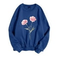 thumbnail image 4 of Fall Hoodless Sweatshirt for Women Printed Casual Crewneck Long Sleeve Ladies Loose Hoodless Sweatshirts, 4 of 4