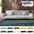 thumbnail image 3 of vidaXL 2-Seater Sofa Bed with Two Pillows Dark Gray Fabric, 3 of 9