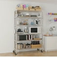 thumbnail image 3 of Zimtown Heavy Duty Wire Shelving, 6-Shelf NSF Certified Rolling Storage Rack Organizer Commercial Adjustable with Wheels, Chrome, 47.24"L x 17.72"W x 70.87"H, Capacity 1600 lbs, 3 of 9