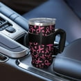 thumbnail image 5 of 40oz Tumbler,Breast Cancer Insulated Tumblers with Removable Handle,Stainless Steel Double Vacuum Coffee Tumbler Cup with Straw for Home,Office,Travel,Party, 5 of 5