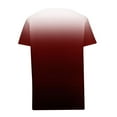 thumbnail image 4 of WIZUTIZ Womens Shirts Holiday Saving Cozy Style Holiday Beach Plus Tshirts Short Sleeve Cotton Soft Ladies Tops Plain V-Neck Plus Size Tshirt Cotton Blend Trendy Shirts Lightweight Solid Tee Wine M, 4 of 4