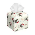 thumbnail image 1 of Fotbe Christmas Pug Dog Porta Pañuelos Decorativo de Cuero, Caja Cuadrada Moderna para Pañuelos Faciales, Organizador y Dispensador 5x5x5'', 1 of 7