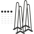 thumbnail image 1 of Patas para muebles resistentes, diseño moderno de mediados de siglo para proyectos de bricolaje, estructura de varilla de hierro doble que garantiza la estabilidad, recubrimiento de polvo, 1 of 5