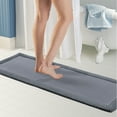 thumbnail image 2 of Collections Etc Non-Slip Memory Foam Bath Runner Rug, Soothing Foot Comfort Mat, Velvet Feel, 60 x 20, for Bathroooms, 2 of 3