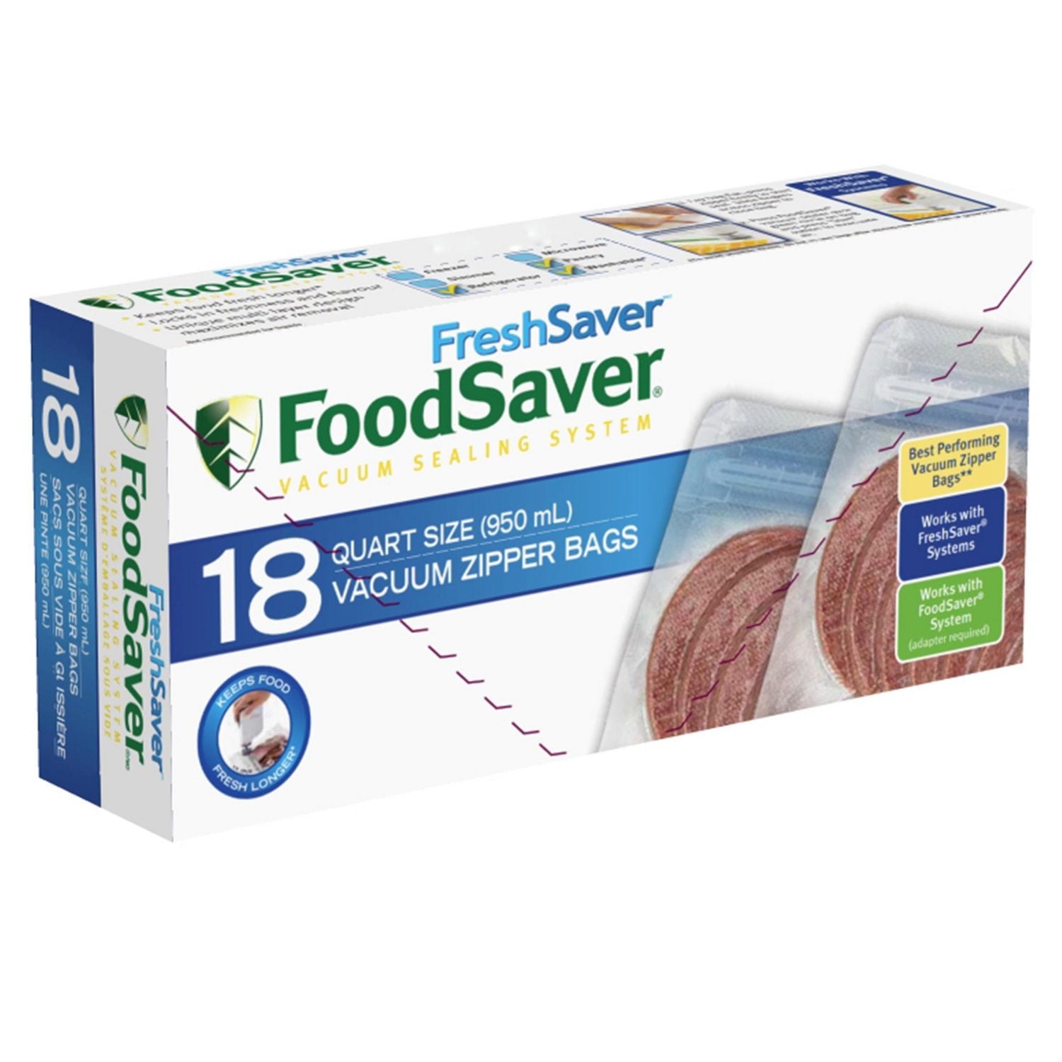 Freshsaver Handheld Vacuum Foodsaver Vacuum Zipper Quart Bags