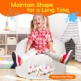 thumbnail image 6 of Fulsmile 2.5Ft Bean Bag Chair for Kids with Memory Foam Filling, Kid Cozy Plush Chair Detachable Soft Cover for Bedroom Living Room Play Room, Stripe White, 6 of 8