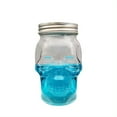 thumbnail image 3 of Dura Living Skull Mason Jar Mug with Lid, 4-Piece Set (2 Skull Mason Jars and 2 Lids) 42oz, 3 of 5