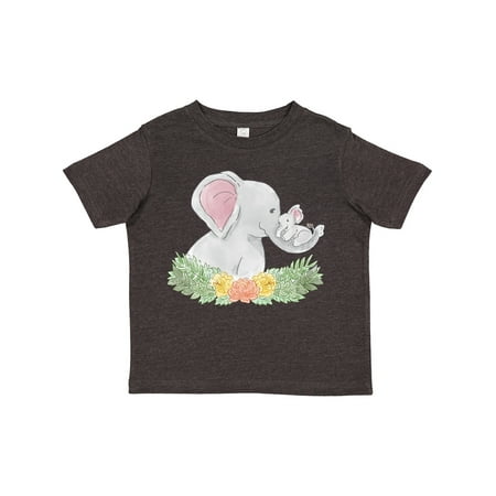 

Inktastic Cute Elephants with Flowers Gift Toddler Boy or Toddler Girl T-Shirt