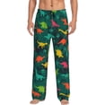 thumbnail image 1 of Balery Colorful Dinosaurs Pantalones de pijama para hombre, pijama ultraligero, pantalón de descanso-XX-Large, 1 of 6