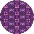 thumbnail image 1 of Ahgly Company Machine Washable Indoor Round Transitional Dark Orchid Purple Area Rugs, 8' Round, 1 of 7