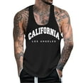 thumbnail image 2 of PEASKJP Mens Workout Tank Tops Men's Color Block Round Neck Sleeveless Regular Fitted Basic Tank Tops Vest (Black,5XL), 2 of 4