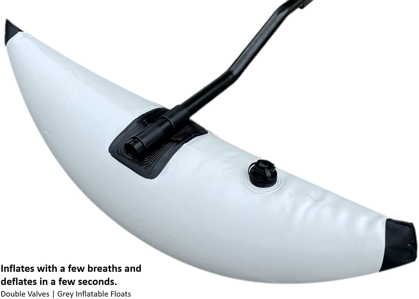 Pactrade Marine Kayak Canoe Outrigger Stabilizer System PVC Inflatable Float Buoy Buoyant Fishing Grey Gray Tube Sidekick Arm Kit Breath Kayaking Rod Adjustable Accessories Repair Patches Outdoor