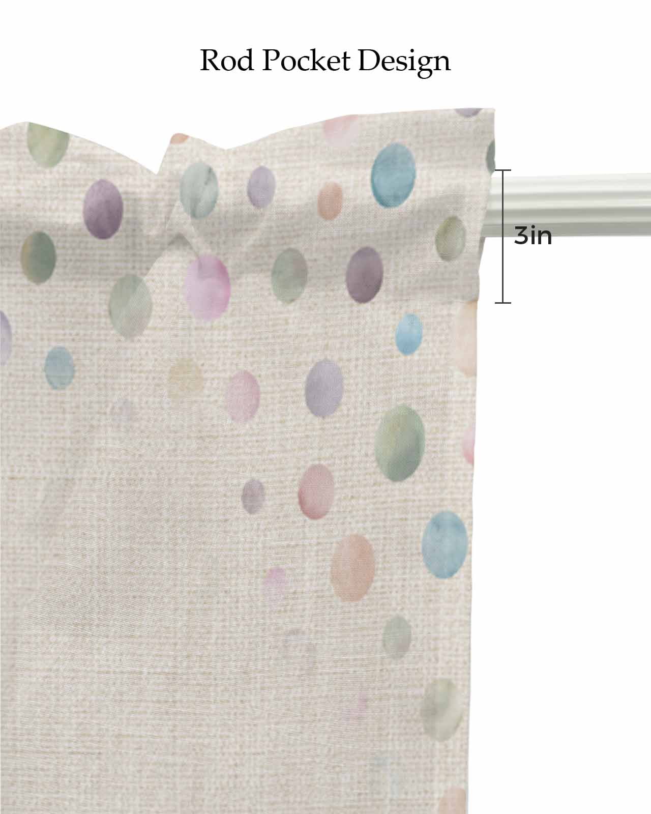 Birds Beige Linen Curtain Valance for Bedroom/Bathroom/Kitchen/Office/Living/Dining Room Window,Boho Vintage Tree Branch Bohemia Ombre Dots Pocket Topper Drapes Decorative Cafe Drapery Panel 42"x18"