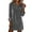 Gray, variant on Women's Velvet Sequin Cocktail Dress Long Sleeve Button Lapel Sparkly Winter Holiday Party Evening Mini Dresses for Women