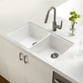 thumbnail image 2 of Houzer Platus 32 in White Fireclay Undermount Rectangle 50/50 Double Bowl Kitchen Sink - PTU-3200 WH, 2 of 9