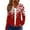 Red, variant on Women's Fashion Christmas Print Casual Zip-Up Long-Sleeve Hooded Jacket, for Outdoor Activities and Daily Use,Black,XL