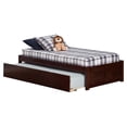 thumbnail image 1 of Leo & Lacey Urban Twin Trundle Platform Bed in Walnut, 1 of 5