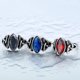 thumbnail image 2 of Minnieouse Anillo de cristal para hombre, ceremonia de boda, estilo Retro, anillos de acero portátiles, decoración de mano para hombre, Ropa, zapatos y accesorios Miscelánea Negro Tamaño 10, 2 of 6
