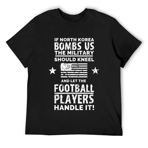 Mens If North Korea Bombs US Shirt - USA Flag for Combat Veterans Black