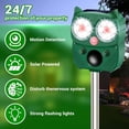 thumbnail image 4 of Solar Ultrasonic Wildlife Deterrent Outdoor, IP66 Waterproof Motion Activated Repeller with LED Strobe Light, Solar Powered Garden & Yard Protection Device, 4 of 6